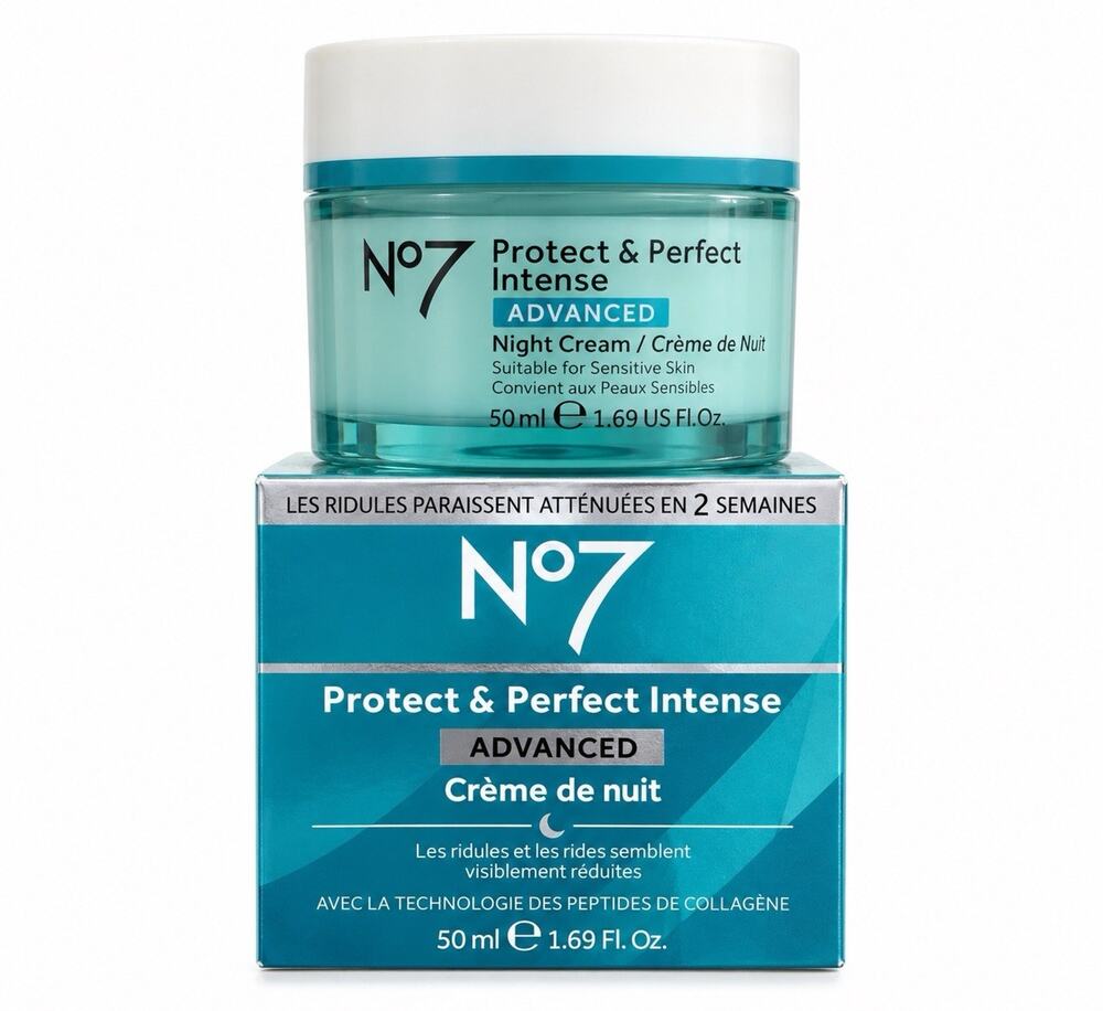 No7 Protect & Perfect Intense Advanced Night Cream 1.69 oz 50ml New Sealed